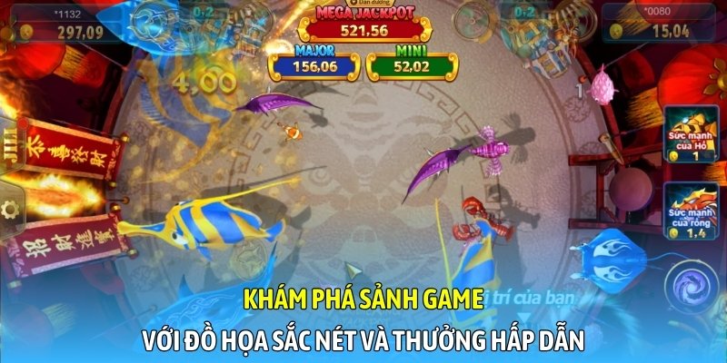 Khám phá sảnh game với đồ họa sắc nét và thưởng hấp dẫn